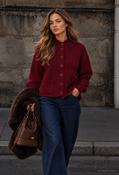 Delphine Knit Cardigan, Bordeaux / 10