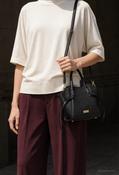 Peony Winged Crossbody Bag, Black / F/S image
