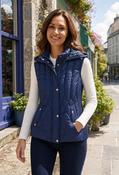 Quilted Hooded Gilet, Navy / 10 image