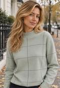 Check Knit Jumper, Grey / 38 image