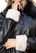 Faux Fur Cuffs, Beige / One