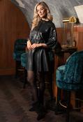 Luna Faux Leather Skirt, Black / M