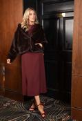 Faux Fur Jacket, Chocolate / F/S