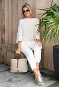 Honeycomb Knit Jumper, Cream / F/S image