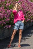 Brielle Aztec Trim Blouse, Fushia / 10