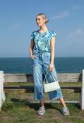 "Ab"solution® Skyrise Glider Crop Jeans, Light Blue / 10 image