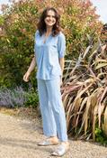 Lurex Pinstripe Trouser, Blue / 18 image