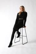 Ribbed Knit Dress, Black / S image