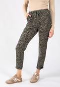 Leopard Print Side Detail Joggers, Khaki Mix / L image