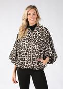 Leopard Print Zip-Up Jacket, Dark Beige / F/S image