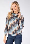 Miso Chevron Knit Top, Blue Mix / 14 image