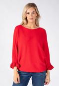 Romy Batwing Sleeve Knit Jumper, Red / F/S image