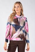 Otono Abstract Knit Top, Blue/Pink / 10 image