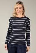 Harbour Striped Top, Navy/Off White / 12