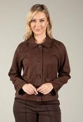 Rivoli Faux Suede Jacket, Chocolate / 18 image