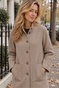 Buttoned Winter Jacket, Taupe / 44 image