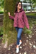 Polka Dot Quilted Coat, Cherry / F/S image