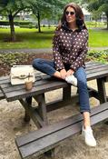 Polka Dot Quilted Coat, Chocolate / F/S image