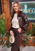 Margot Faux Leather Jacket, Chocolate / S/M