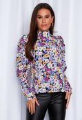 The Trend Room Sienna High Neck Puff Sleeve Top Purple | Pamela Scott, Purple / 08