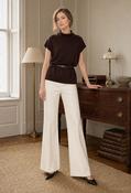 Belted Top, Chocolate Plum / 38