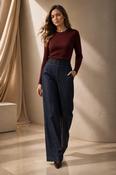 Sloane Wide Leg Denim Trousers, Dark Denim / 18 image