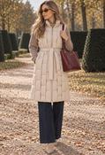 Geometrical Design Longline Gilet, Beige / 18 image