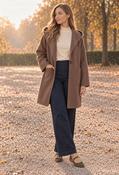 Hooded Soft Coat, Taupe / F/S image