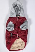 Harley &amp; Rocco Dog Hooded Coat in blue | Pamela Scott, Red / S image
