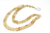 PS Accessories Maxi Marble Effect Phone Charm in Beige  | Pamela Scott, Beige / Free Size