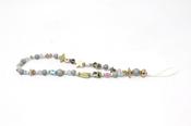PS Accessories Multicoloured bead phone charm in Green | Pamela Scott, Grey / Free Size image