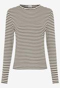 Carina Long Sleeve Top, Brown-White / 40 image