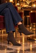 Suede Feel Kitten Heel Boot, Coffee / 40