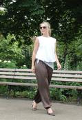 Satin Effect Balloon Trousers, Chocolate / F/S image