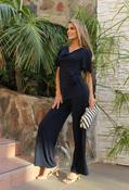 Peach Cowl Neck Top, Navy / 10 image