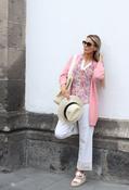 Floral Print Mesh Top, Pink / 12 image