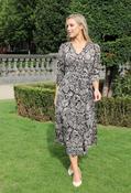 Ritex Faux Wrap Midi Dress, Black Mix / 18 image