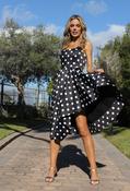 Polka Dot Midi Dress, Black/White / 10 image