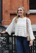 Scalloped Knit Jumper, Ecru / F/S