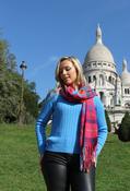 Check Design Knit Scarf, Pink / F/S image