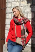 Multi Colour Knit Scarf, Red / F/S image