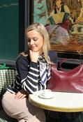 Striped Knit Jumper, Navy/Off White / 14