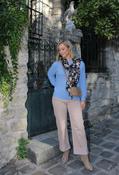 Floral Print Scarf, Black / F/S image