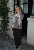 Floral Print Scarf, Beige / F/S image