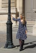 Tempo Abstract Print Midi Dress, Blue Mix / 12 image
