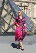 Floral Mesh Wrap Dress, Black Mix / 8 image