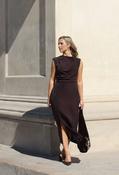 Cowl Neck Midi Dress, Brown / 8 image