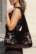 Velvet Sequin Tote Bag, Brown / F/S