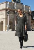 Ranka Polka Dot Short Dress, Black/Cream / 10 image