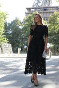 Floral Lace Midi Dress, Black / 8 image